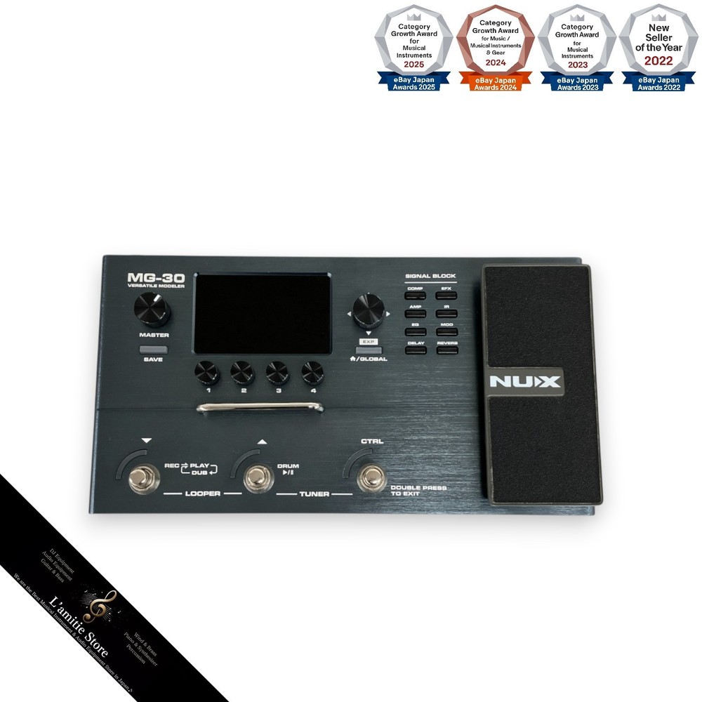 NUX MG-30 Versatile Modeler Multi Effects Micro Guitar Processor Pedal MG30 JP