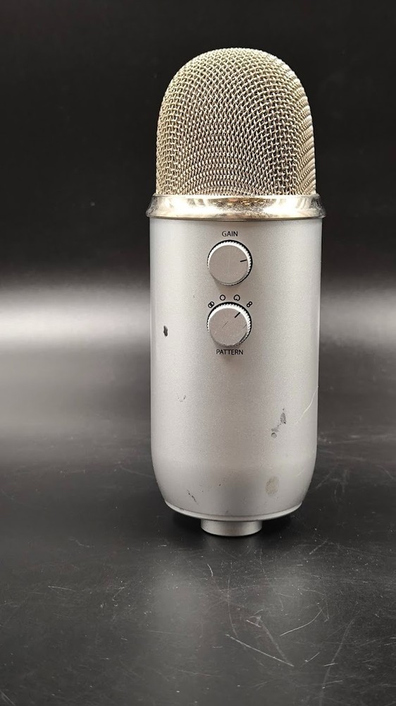Blue Yeti Microphone Used Working Silver