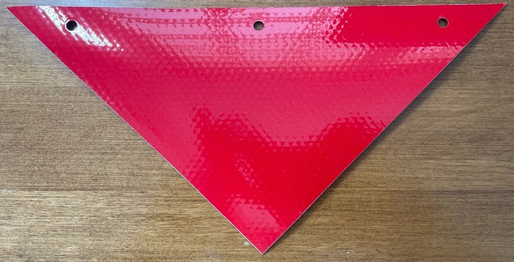 USGI Reflective Triangular BOOBYTRAP Warning Sign 11.5" x 5.75" NOS