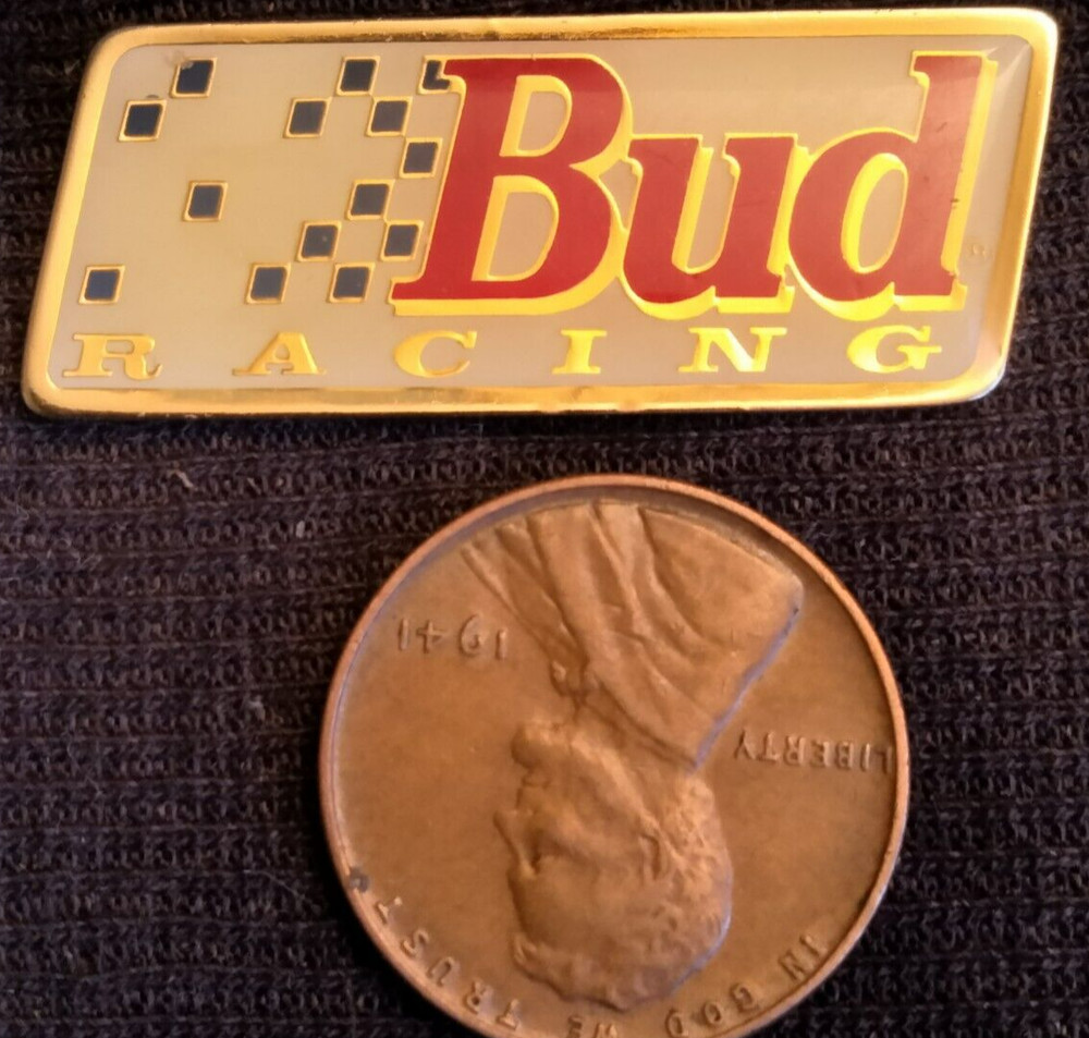 Bud Racing Pin by Anheuser Bush
