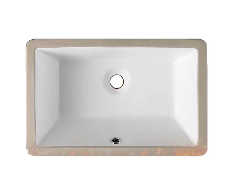 (Pack Of 2) Pool Rectangular Undermount Bathroom Vanity Sink 18" X 11" X 6"