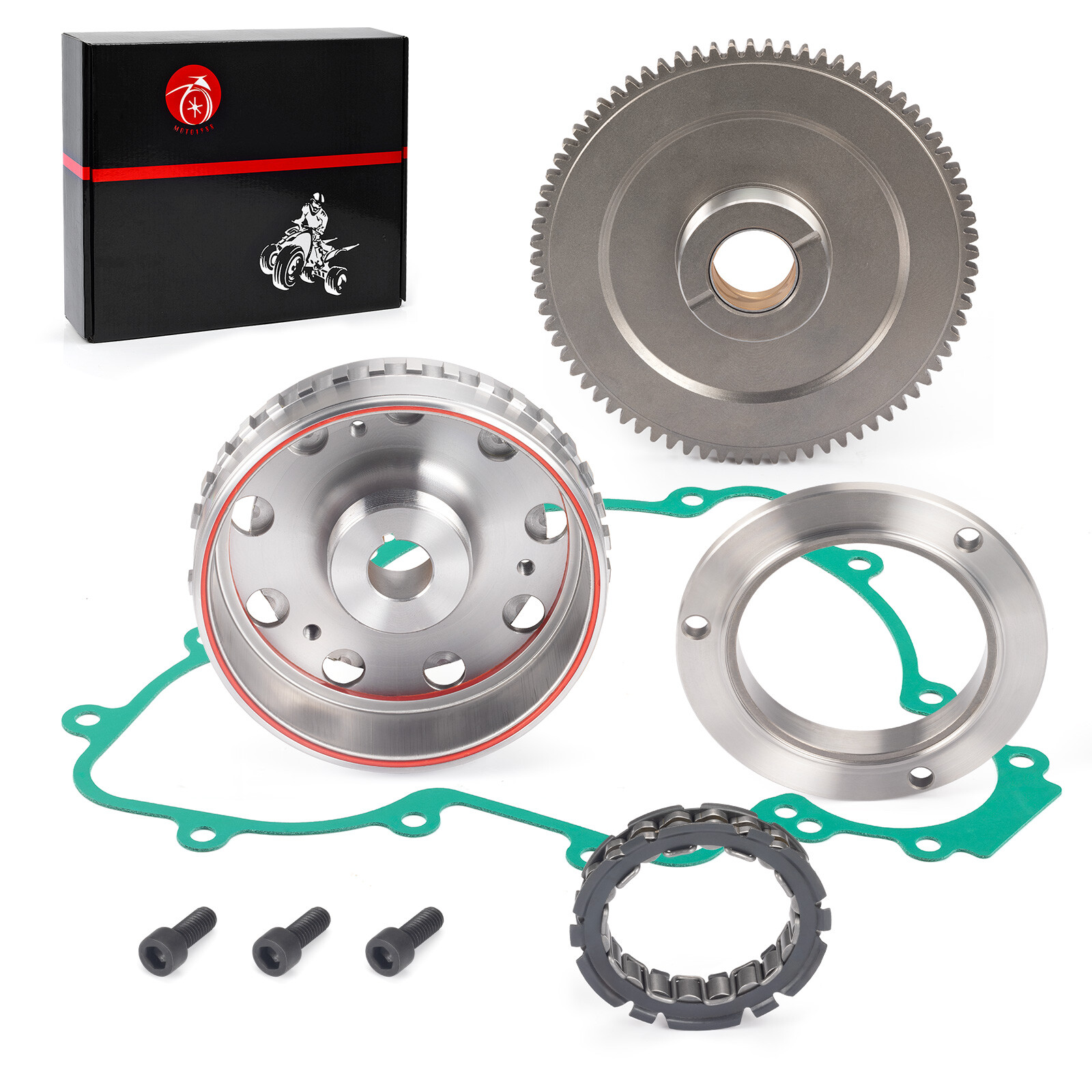 One Way Bearing Starter Clutch Idler Gear Gasket Kit For Polaris RZR 900 1000