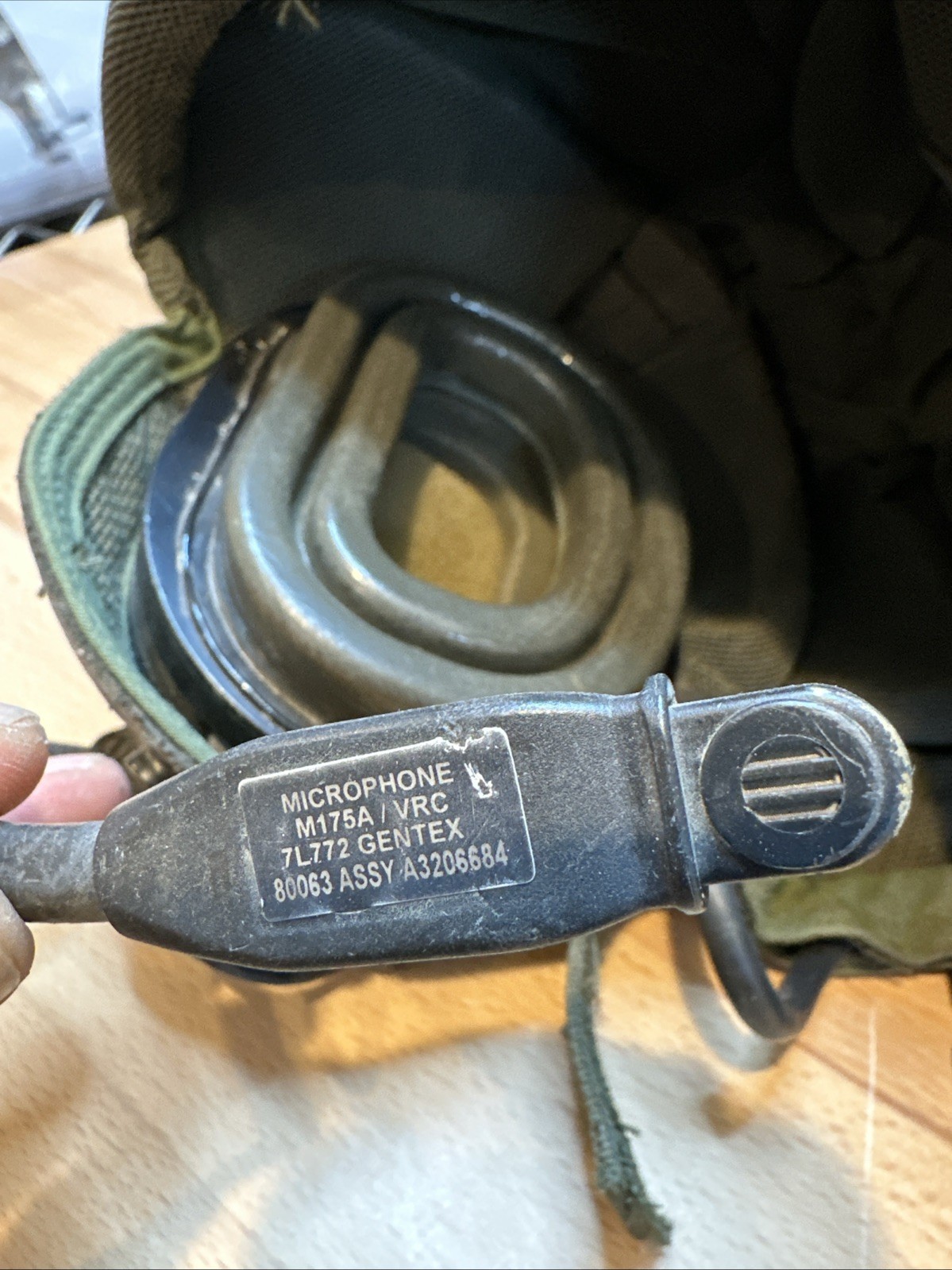 USED CVC TANKER CREWMAN HELMET TACTICAL HEADSET LINER BOSE COMMS BOOM MIC LARGE