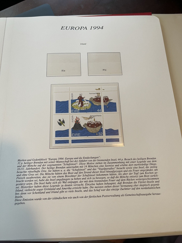 Stamp Album Europa Briefmarken Hingeless 93-95 Sieger-Verlag w/ stamps + sheets