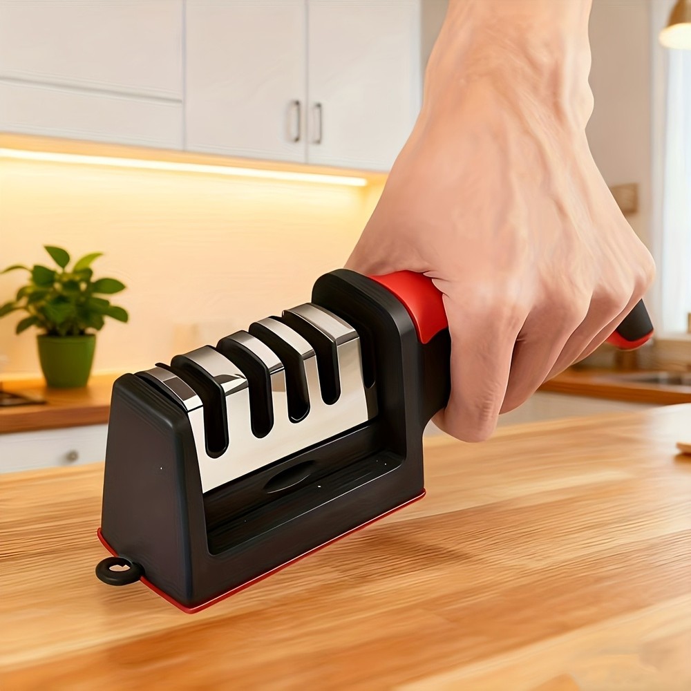 4-Stage Professional Manual Knife Sharpener Kitchen Tungsten Ceramic