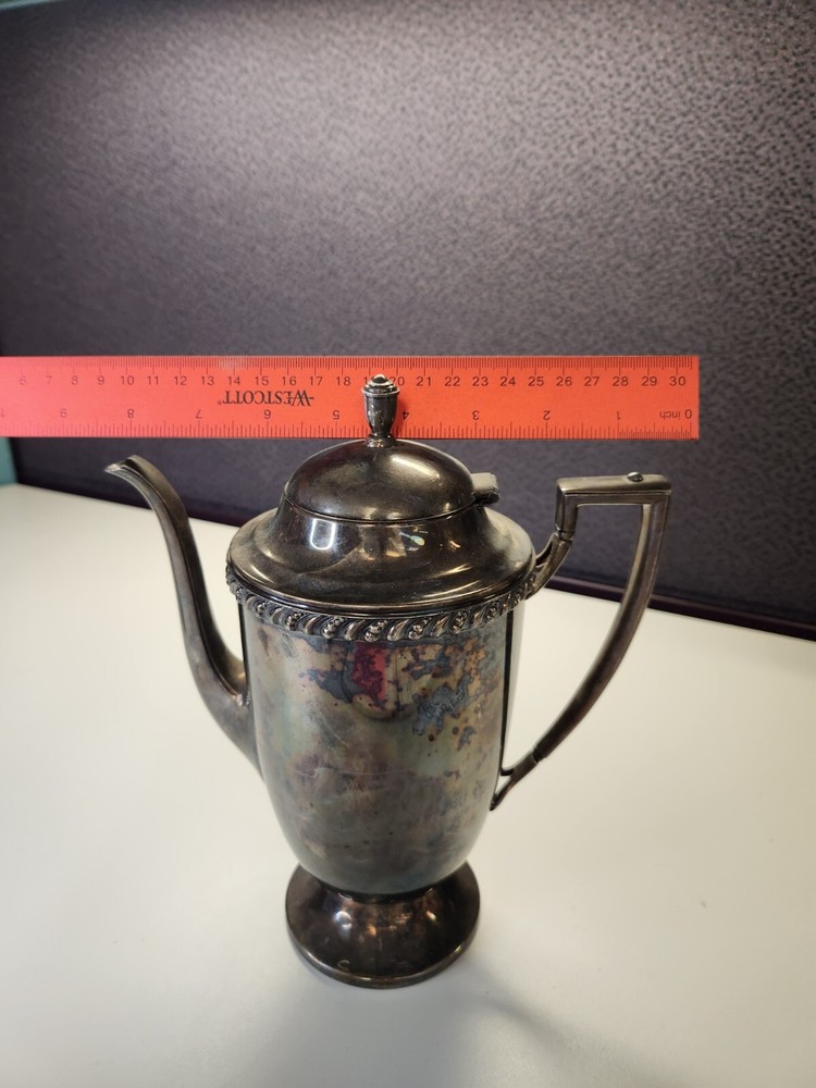 William Rogers Tea Pot hallmarked #3630 AVON Eagle Star Marked Needs Polished