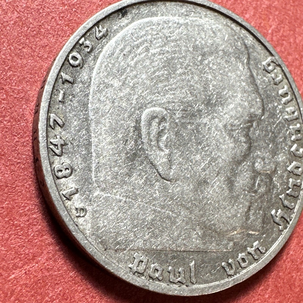 GERMANY 1938 D ( Munich Mint ) Silver . 625 Coin 2 MARK’s
