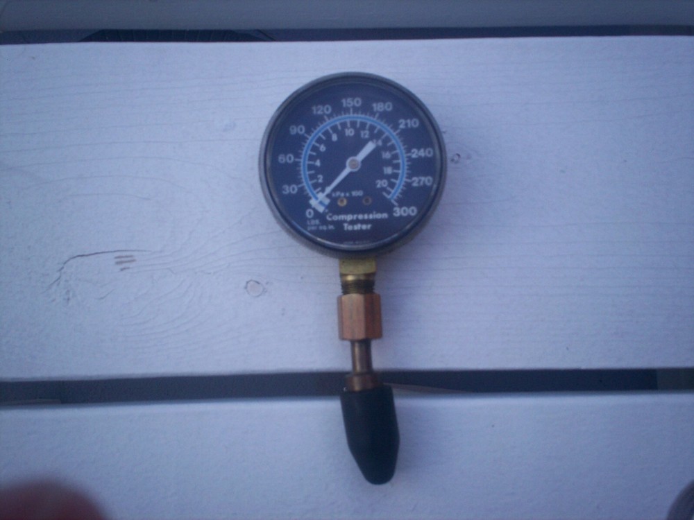 Vintage Compression Tester Made In USA, Auto Part Engine Testing Tool Gauge