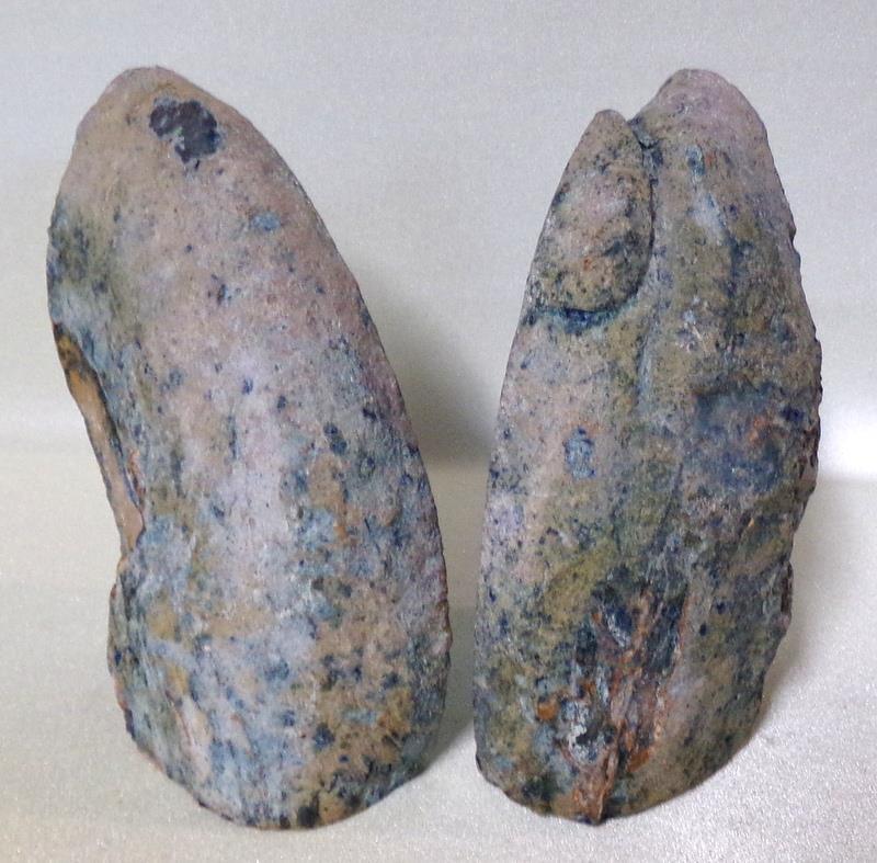 Blue Crystal Geode Bookends