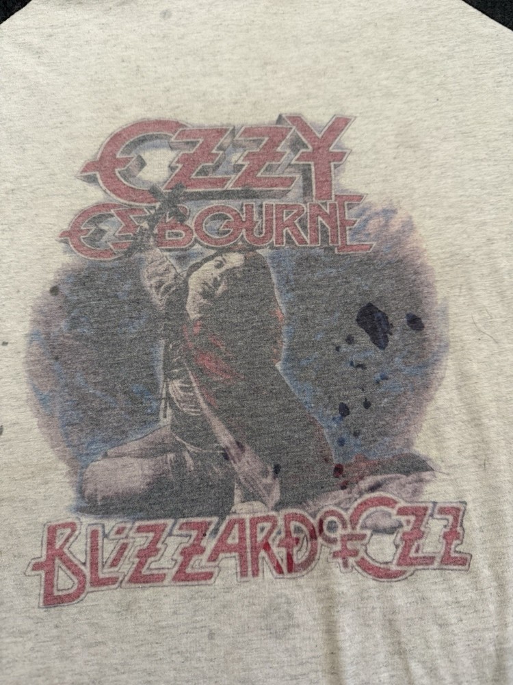 Vintage 1981 Ozzy Osbourne Blizzard of Ozz Upside Down Cross FLAWS Measures Med