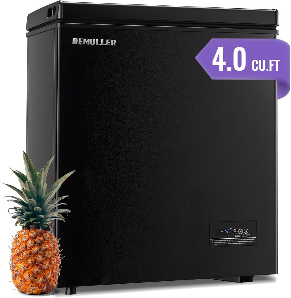 4.0 Cubic Feet Deep Chest Freezer Small Freezer with Electronic Display Screen E
