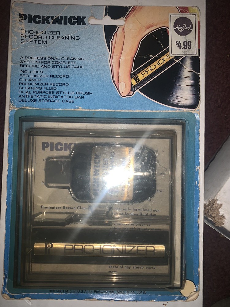 Pickwick Pro-Ionizer Record Cleaning System In Storage Case