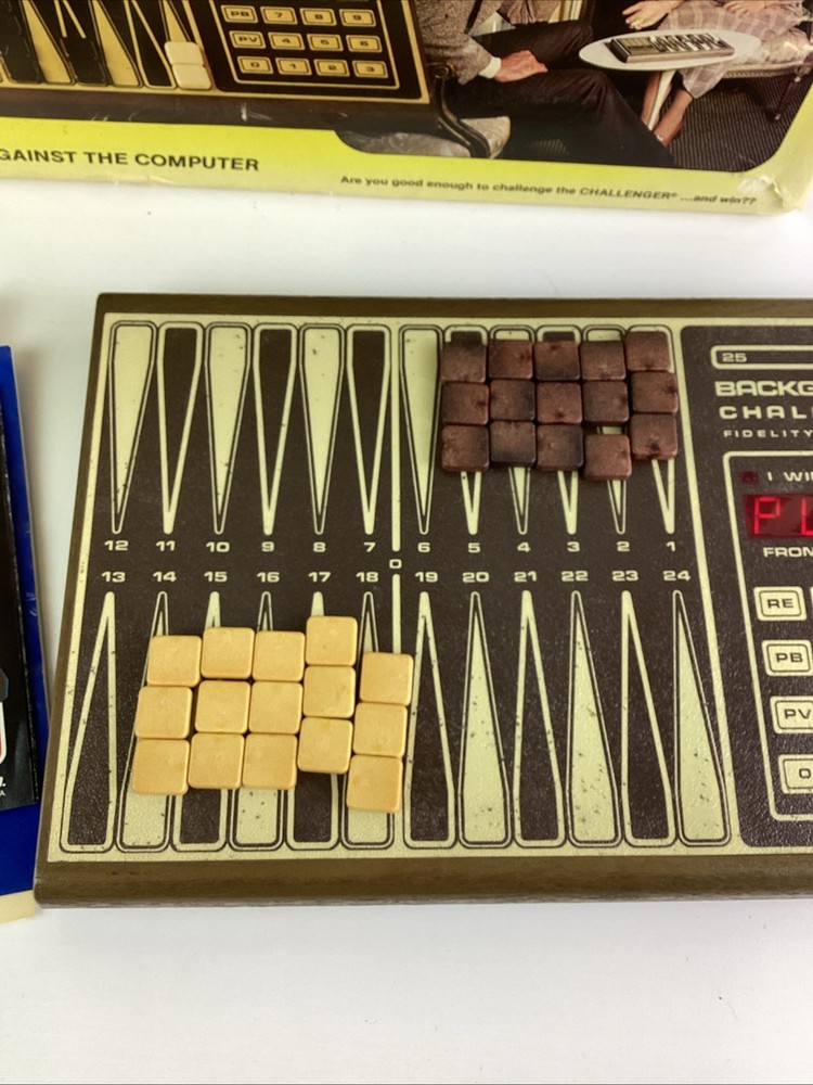 Vintage Backgammon Challenger Electronic Game Complete Working
