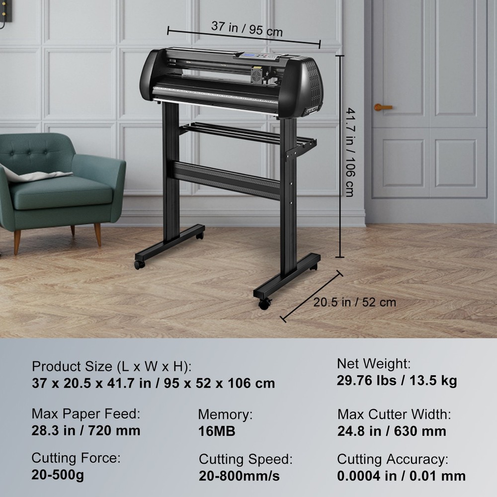 Vinyl Cutter Machine Cutting Plotter 28in Bluetooth SignMaster Kit Bundle