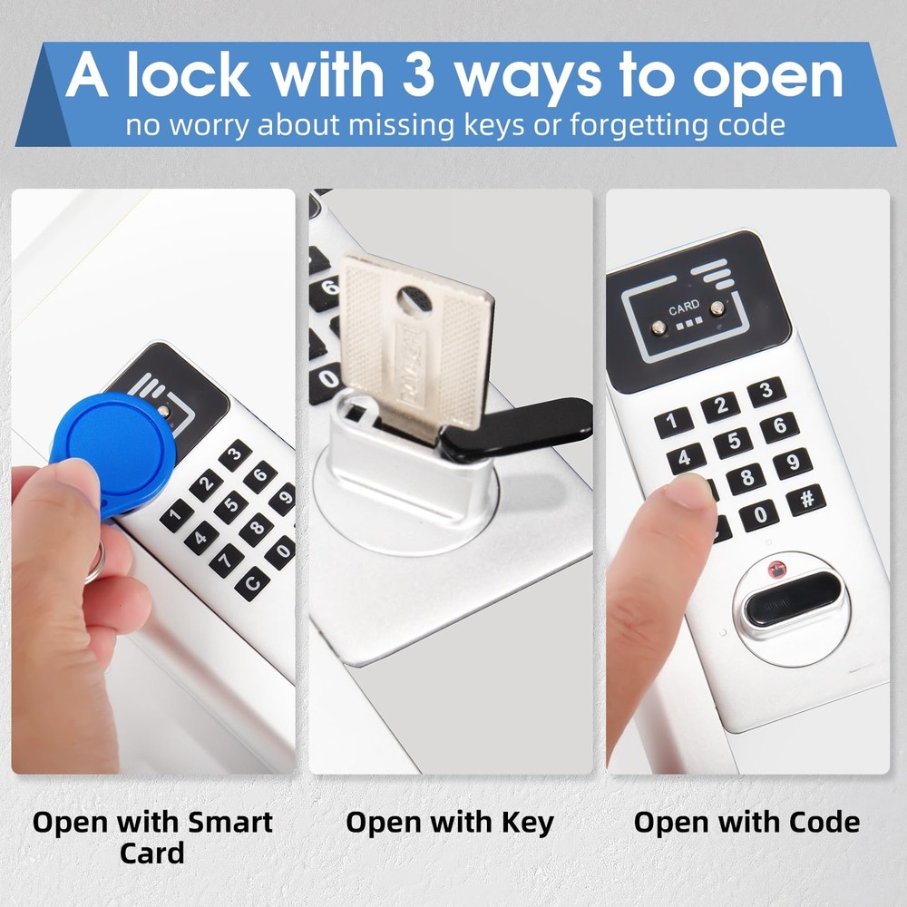 24 Slots Key Box Wall Mount with Code and Key, Key Lock Box with Combination,...