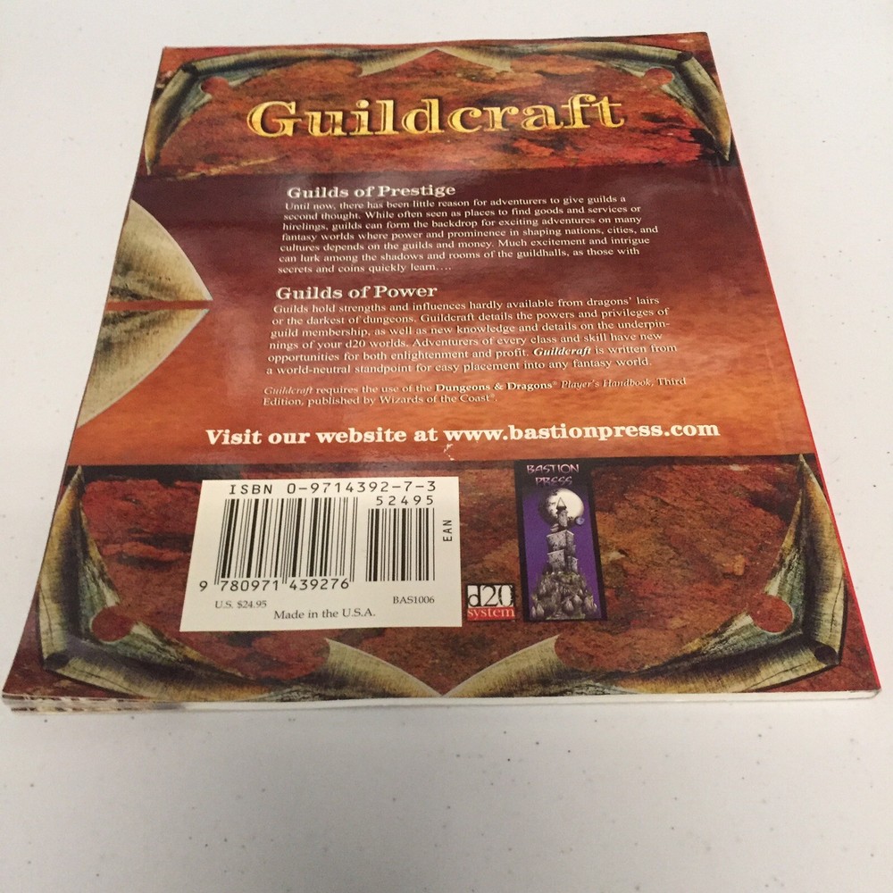 Guildcraft For The D20 Systems From Bation Press By Peter Leitch Chris Maxfield