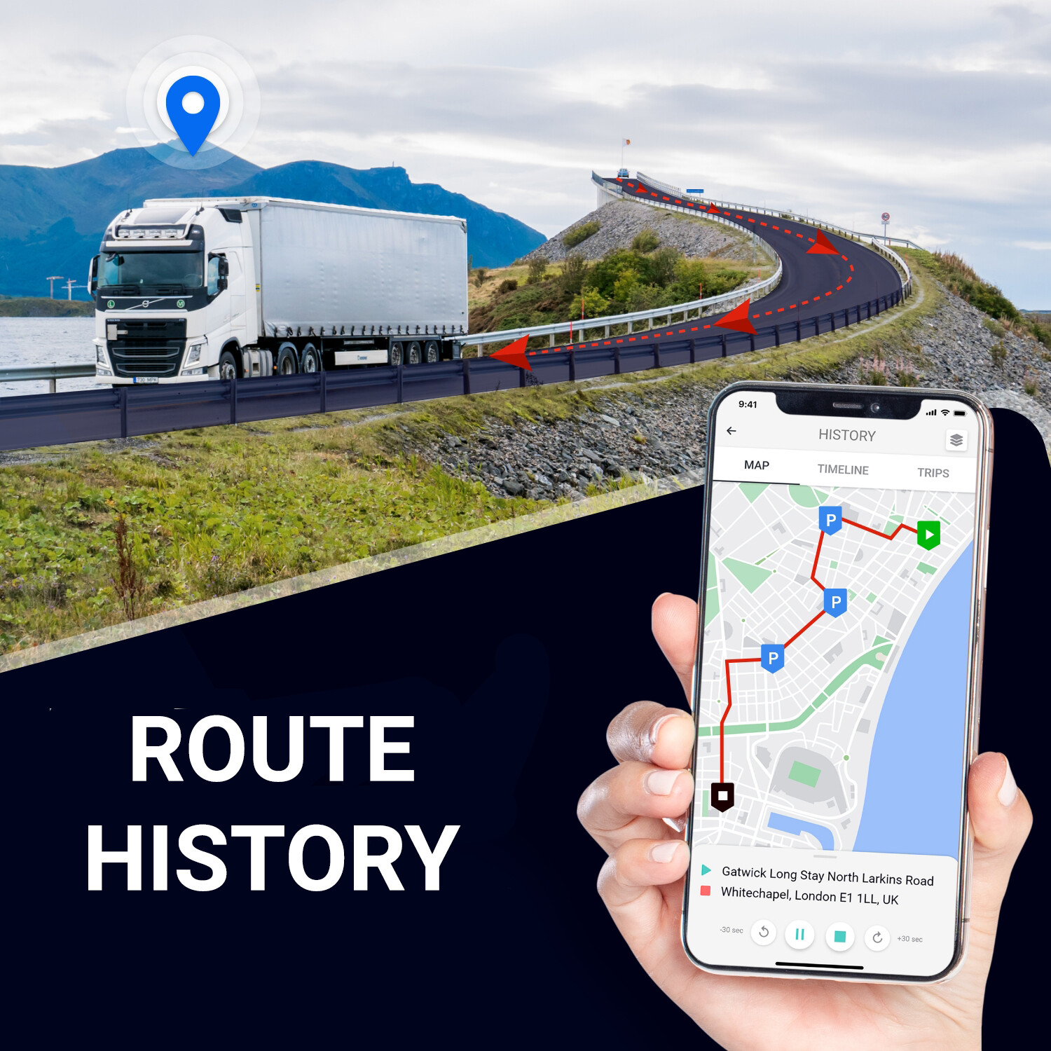 GeoTrack Real Time Fleet GPS Tracker Cars Vans Motorhomes Trucks Campers PAYG