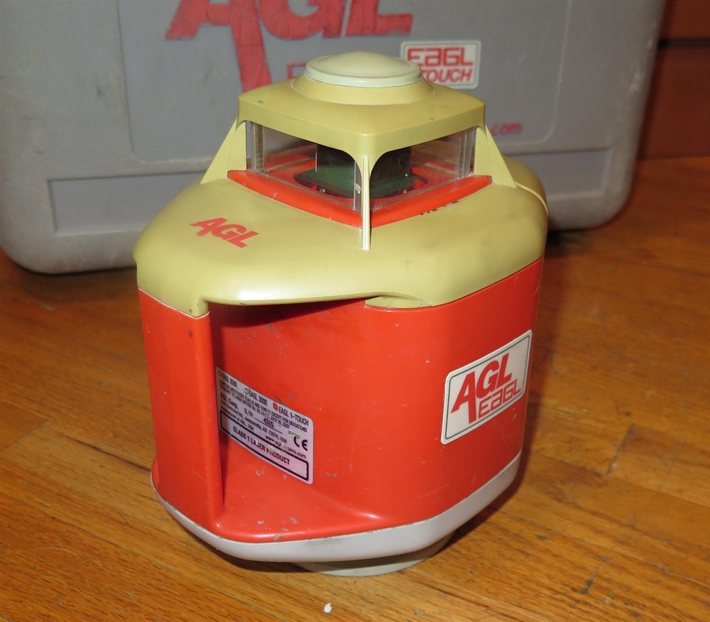 AGL EAGL 1-Touch Rotary Laser Level w/Detector Receiver & Case - 1500' Range