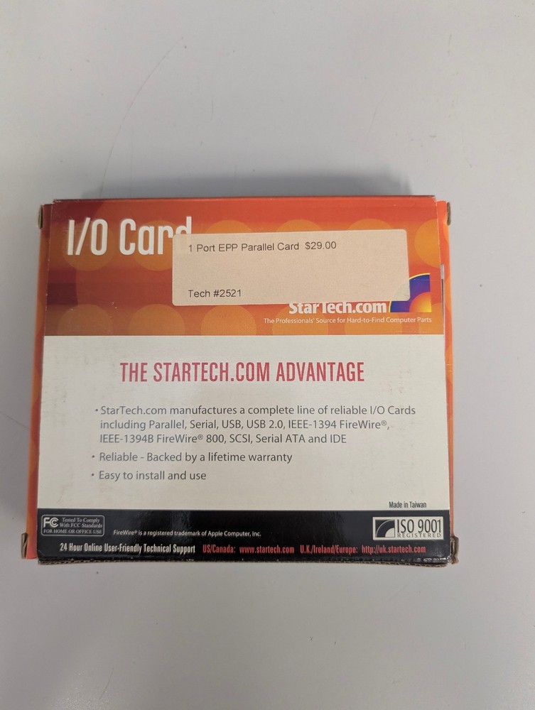 StarTech PCI1P_LP Parallel PCI Printer Card - Full Height