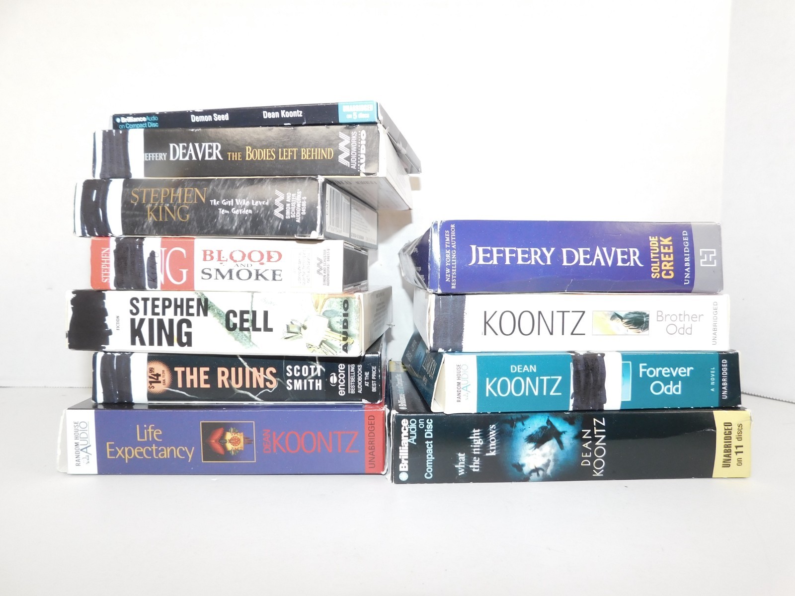 11 Thriller Audiobook CD Lot*Cell*Forever Odd*Brother Odd*The Ruins*Demon Seed