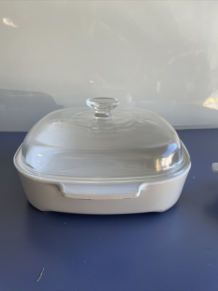 Corning Ware Ceramic Dish Lot 2 Pieces Casserole Serving
