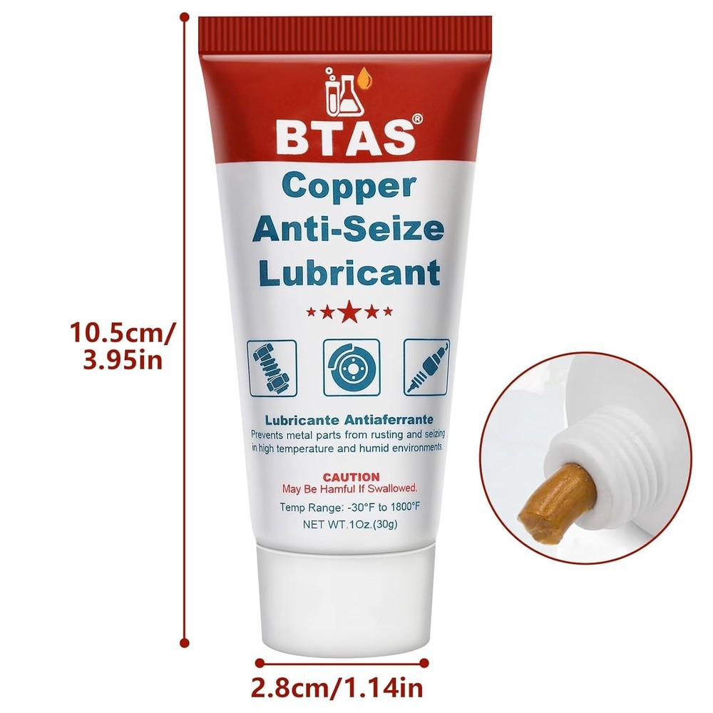 Copper Anti-Seize Compound Thread Lubricant Grease Never Antiseize High Temp