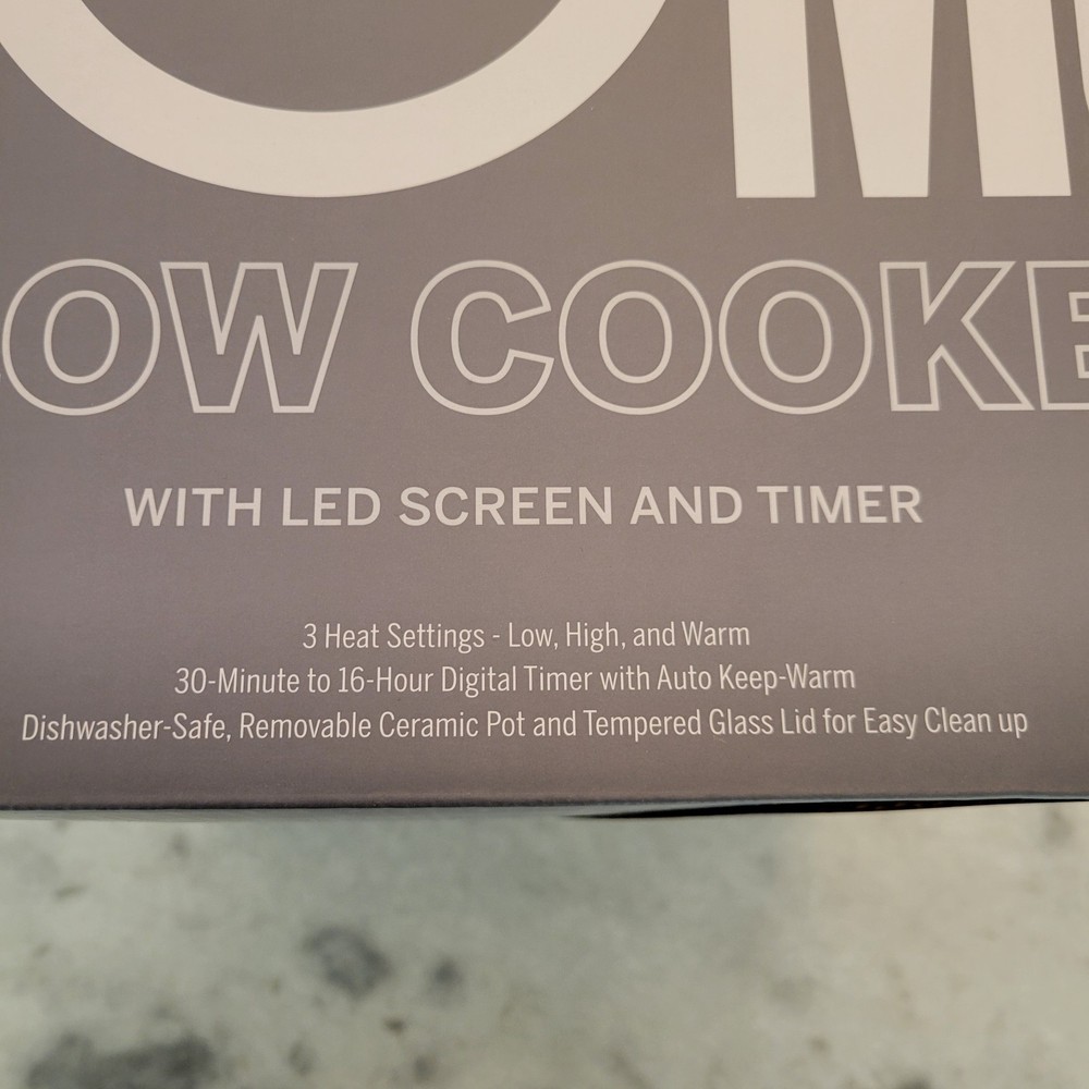 Tomo Digital LCD Programmable Slow Cooker w/ Removable Crock