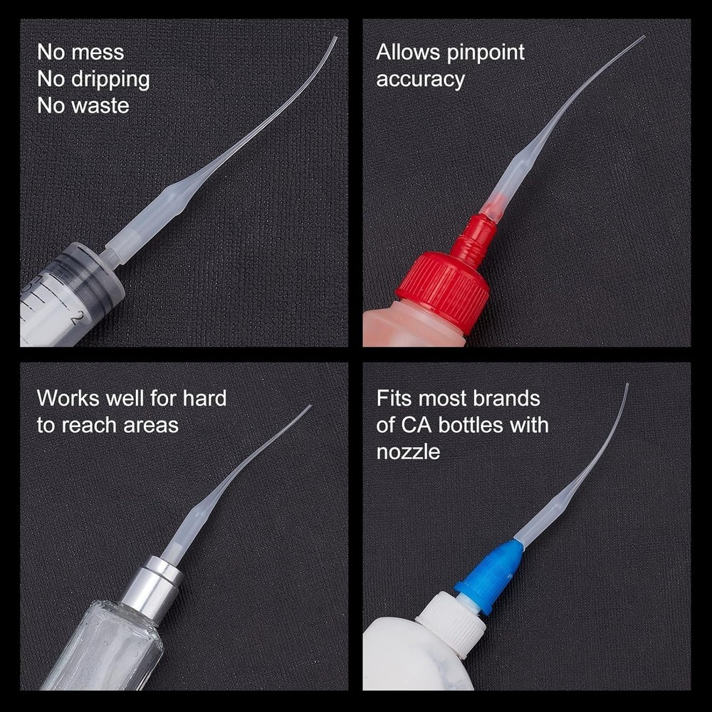 Slim and Durable Glue Micro-Tips: 100pcs for Precise Application in Tight Spaces