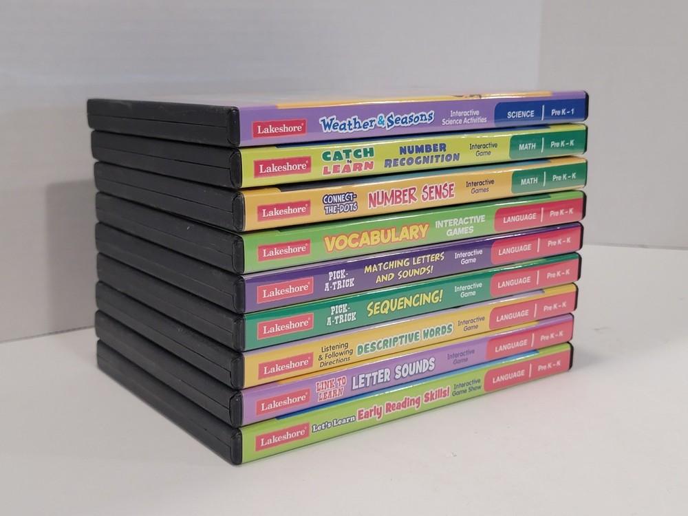 9 Lakeshore Math Reading Science Learning CD-ROM (PC/MAC) Grade Pre-K - K & 1st