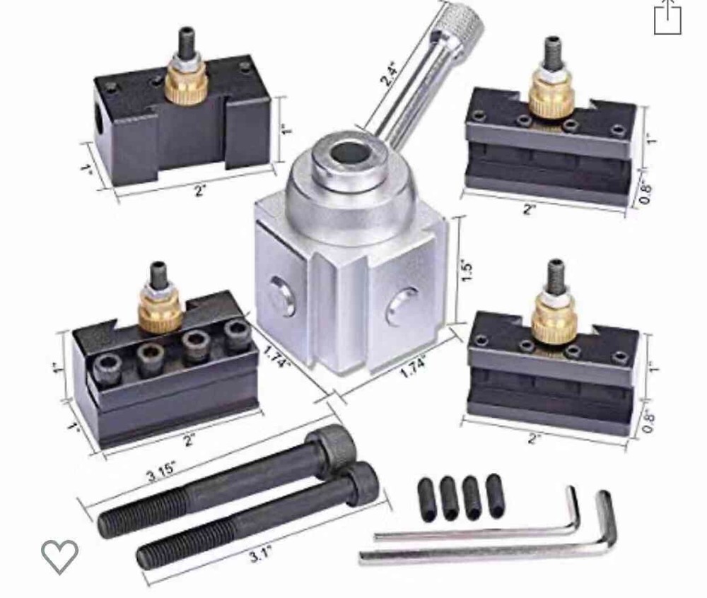 Precision Mini Quick Change Tool Post & Holders Set for Hobby Lathes 830M-new