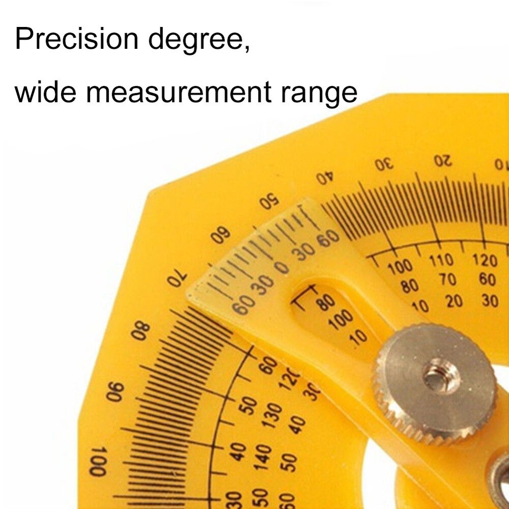 Plastic Protractor Goniometer Angle Finder Miter Gauge Arm Measuring Ruler Tool