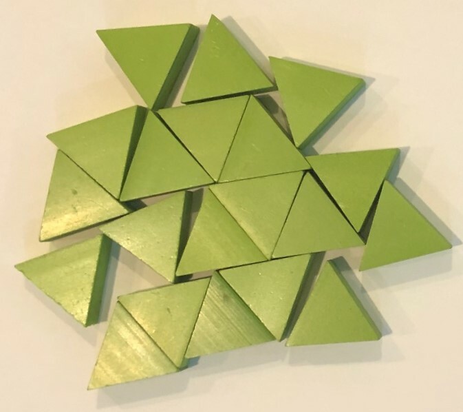 142 PLASTIC TANGRAM / PATTERN BLOCKS - Manipulatives (6 different shapes/colors)