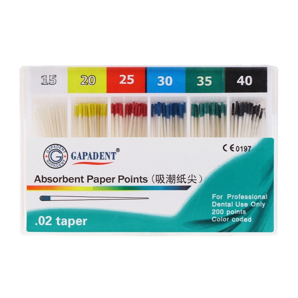 1Pack Dental Endo Absorbent Points Paper Points Assorted Mixed Root Canal 15-40#