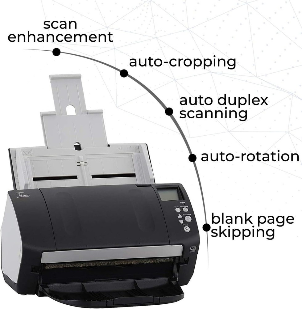 Fujitsu fi-7160 Color Duplex Scanner Bundle 🛡️ eBay Refurbished [VG]