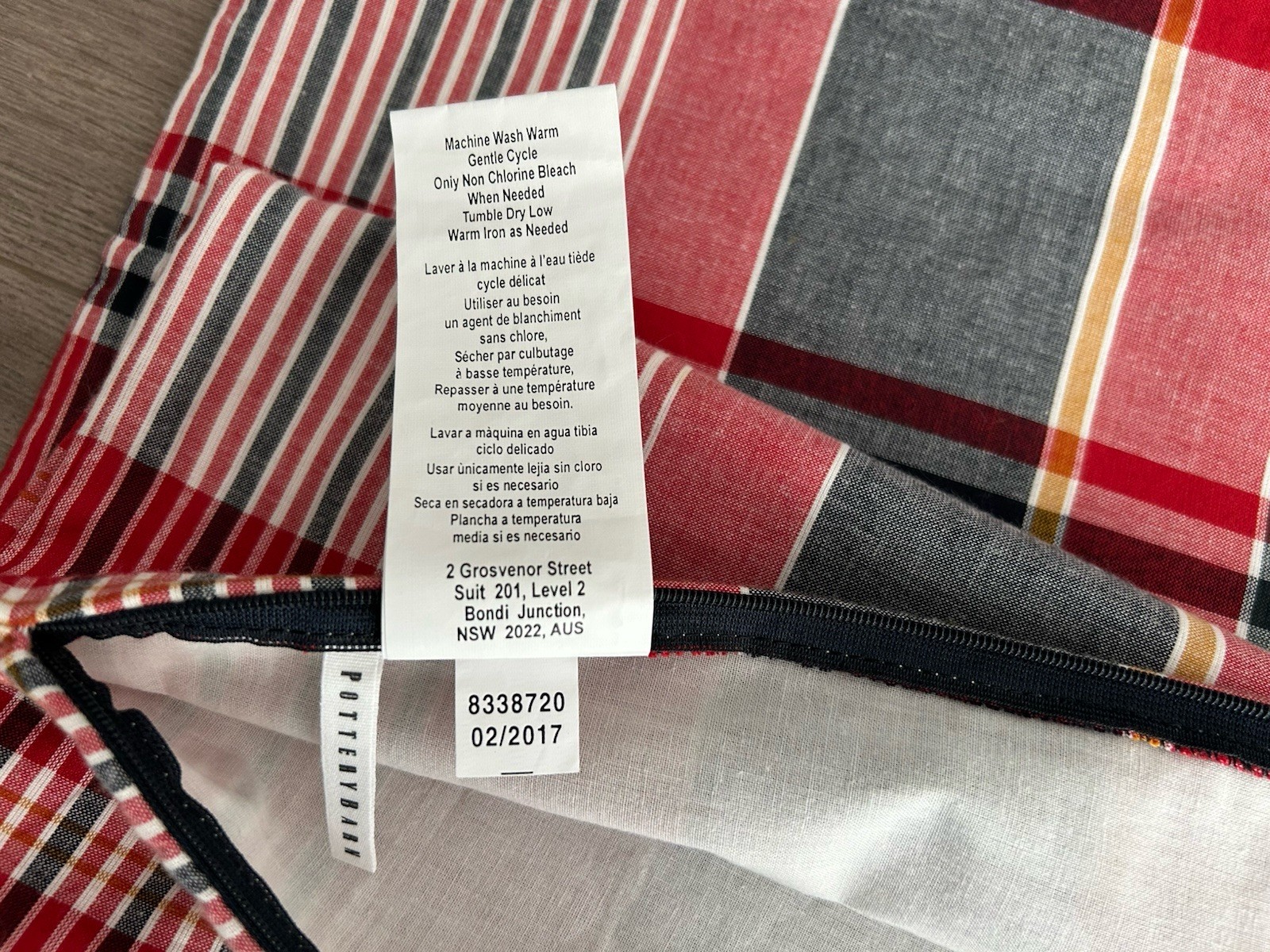 Pottery Barn Quinn Plaid Madras 24" X 24" Pillow Cover,Sham, Cabin Core, NWOT