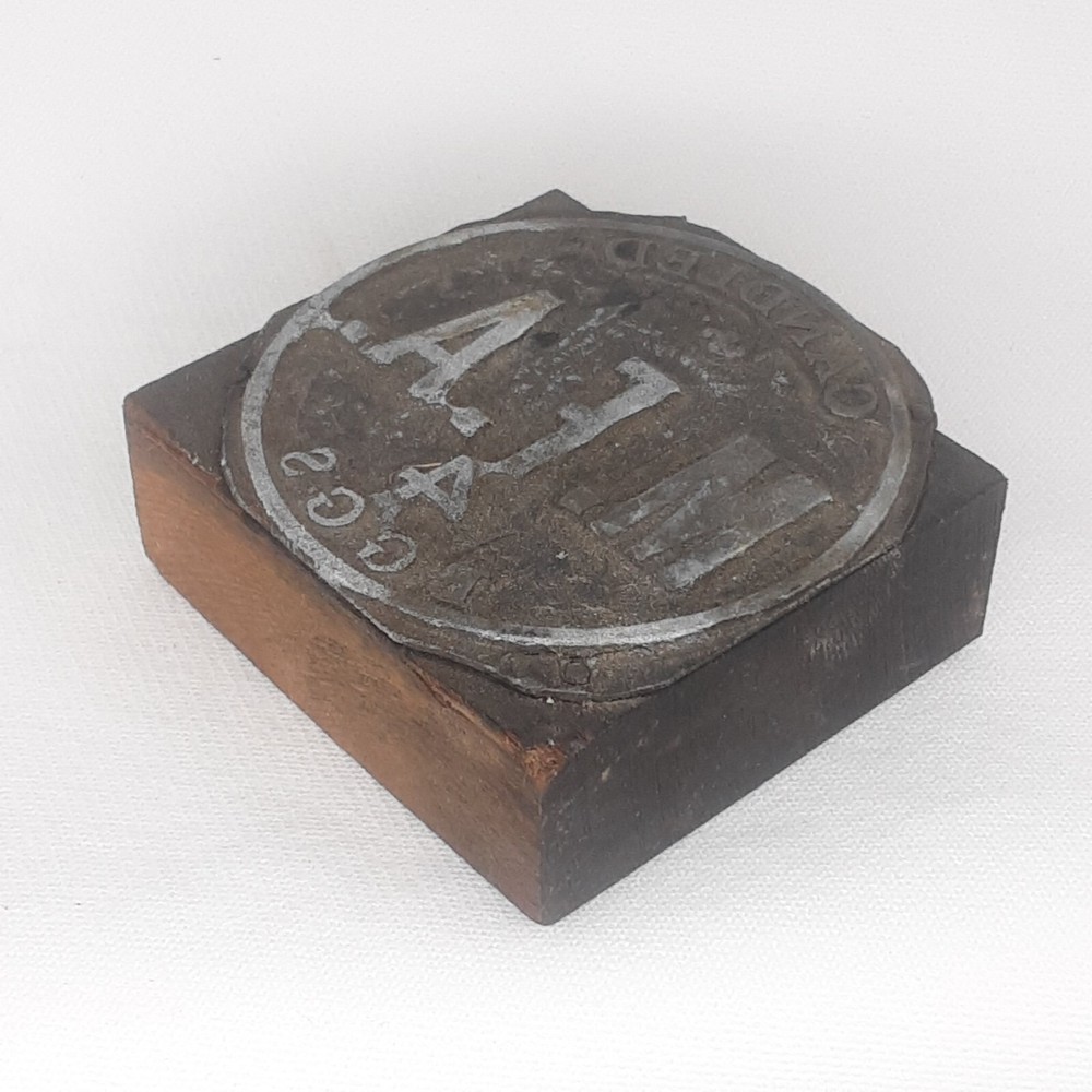 MFA Candled Eggs Printing Plate Block Letterpress Typography