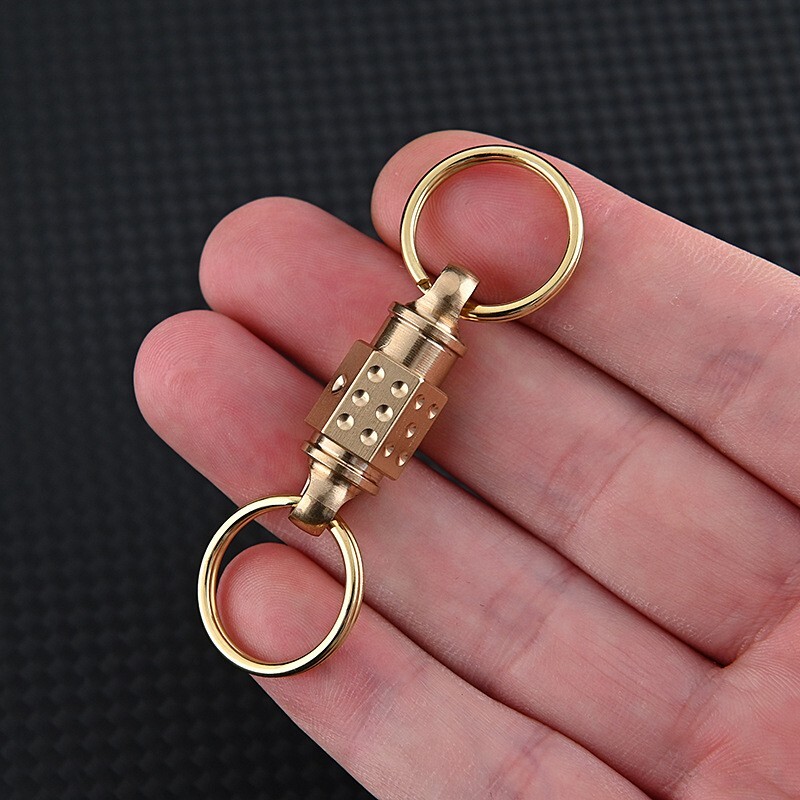 Removed Or Installed Brass Quick Release Hanging Buckle Car Keychain Key Ring
