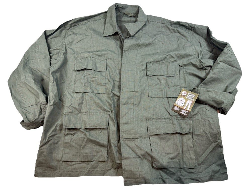 NEW BDU Rothco Jacket - Olive Green- XXLarge Regular Tactical Combat