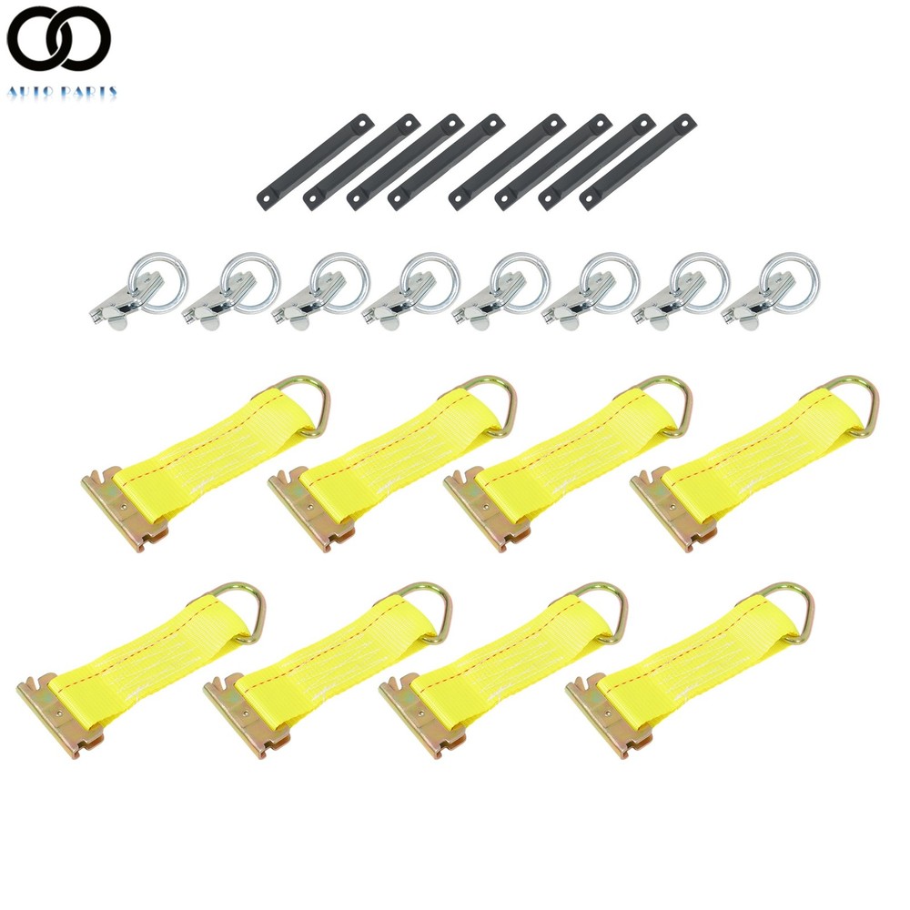 For Trucks Durable 30 Pack 8' E Track Tie Down Rail Kit Horizontal Galvanized