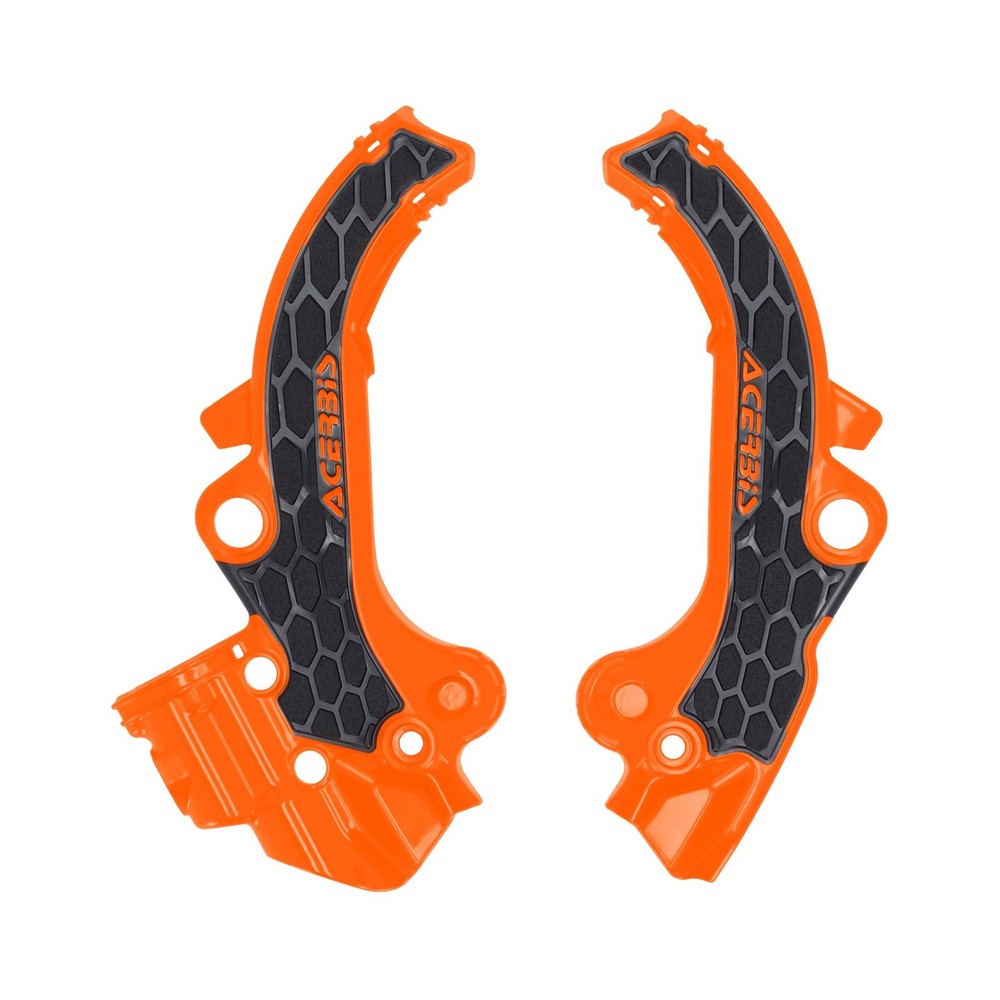 Acerbis X-Grip Frame Guards - Orange/Black 2985891008