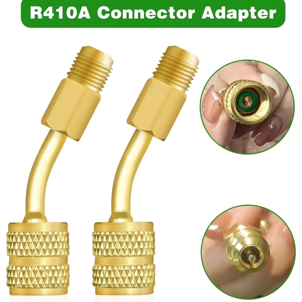 R410A Durable Adapter Kit Mini Split Adapter 5/16 To 1/4 Coupler Brass+Rubber