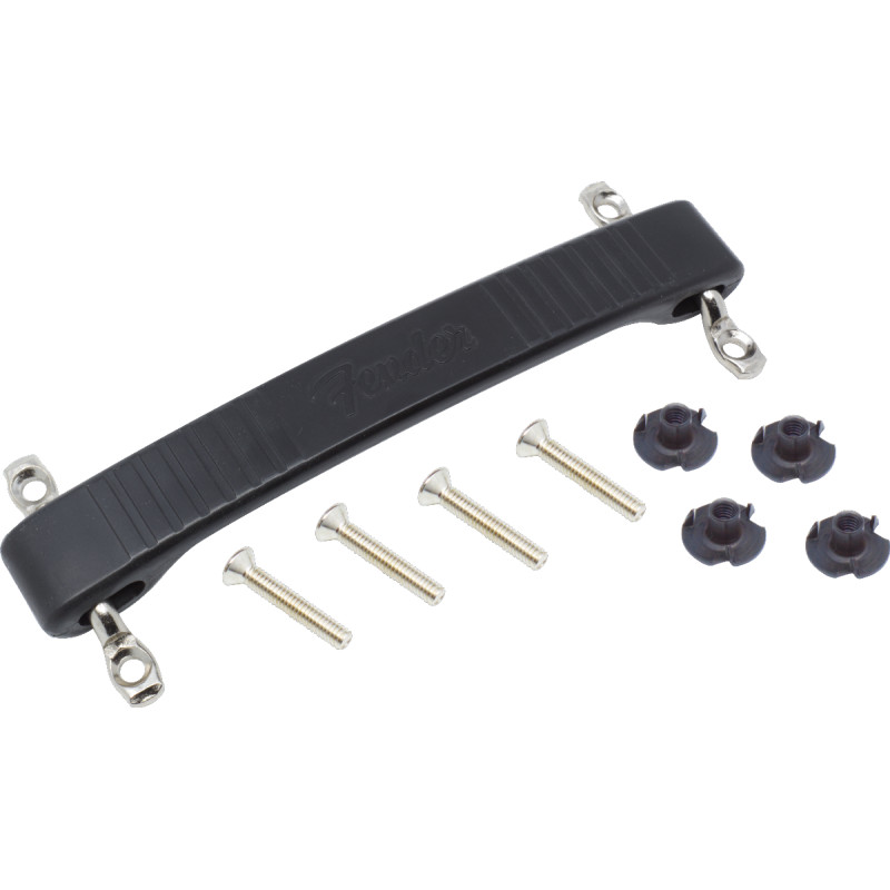 Handle, Fender®, molded Dogbone style, Color: Black