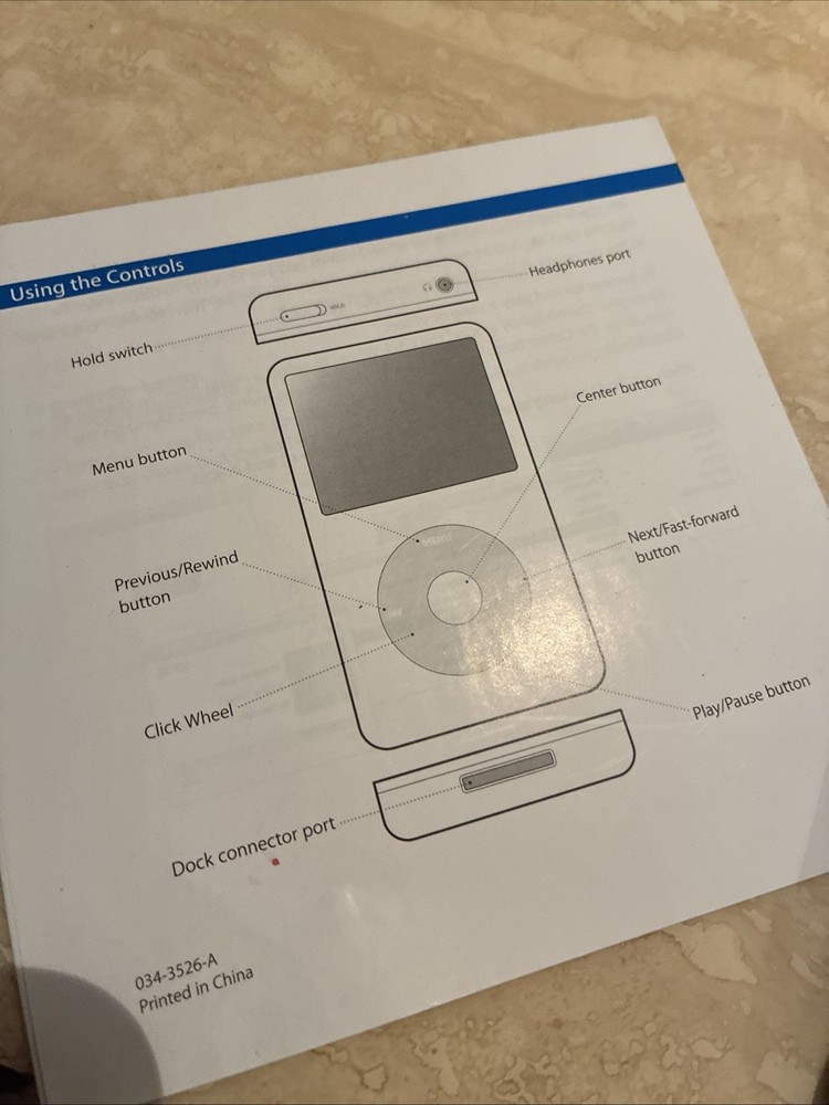 APPLE iPod & iTunes Install CD 2Z691-5513-A OEM 2005 Software, Quick Start Guide