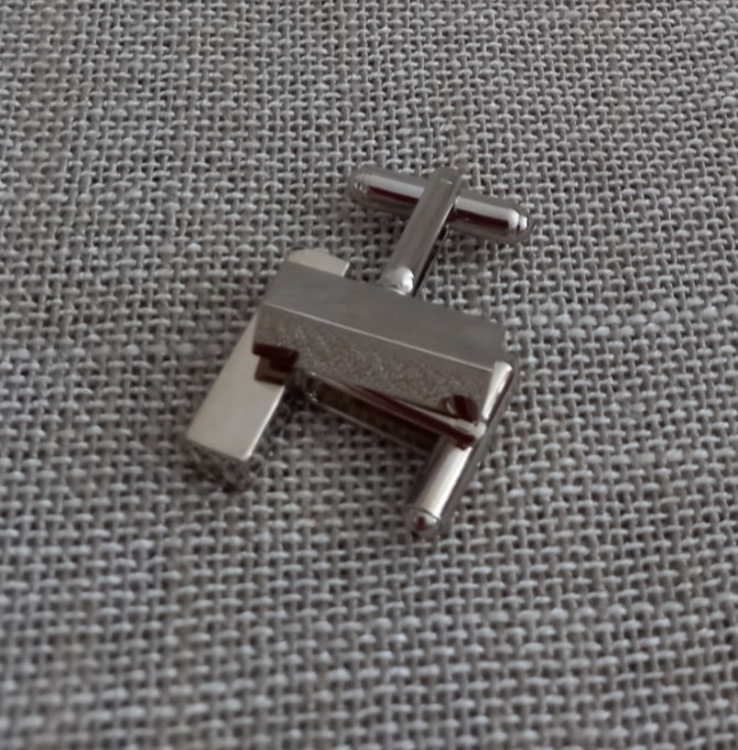 White metal cufflinks