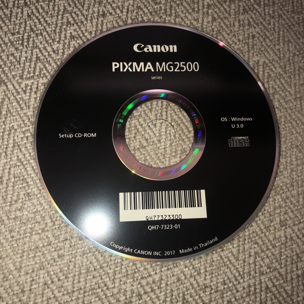 Canon PIXMA MG2500 Series Setup CD-ROM Driver Software Disc OEM K30355