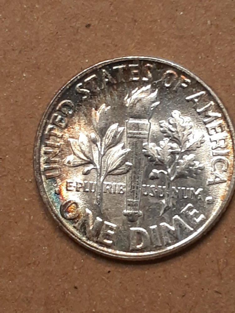 1954 ROOSEVELT DIME TONING