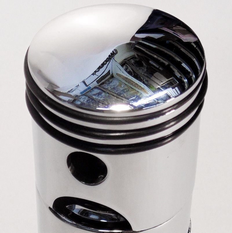 Chrome Aluminum Piston Shifter Handle Knob Column & Floor Shift