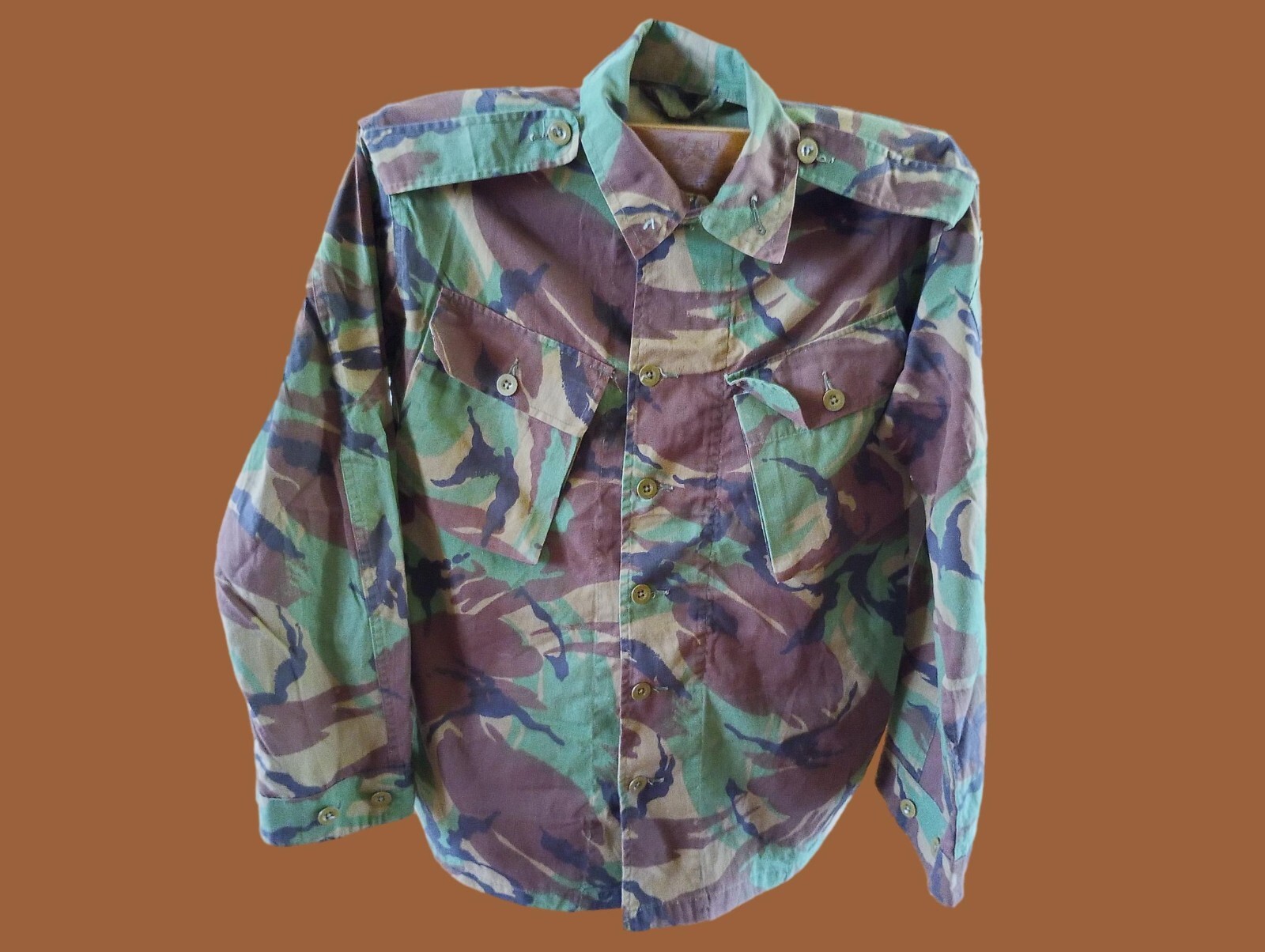 British DPM Jungle Combat Shirt Tropical Camouflage lightweight Size Medium