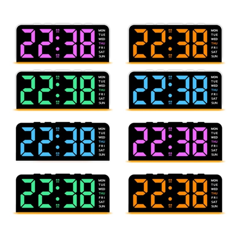 6inch LED Digital Clock With Bottom Lighting and Adjustable Brightness