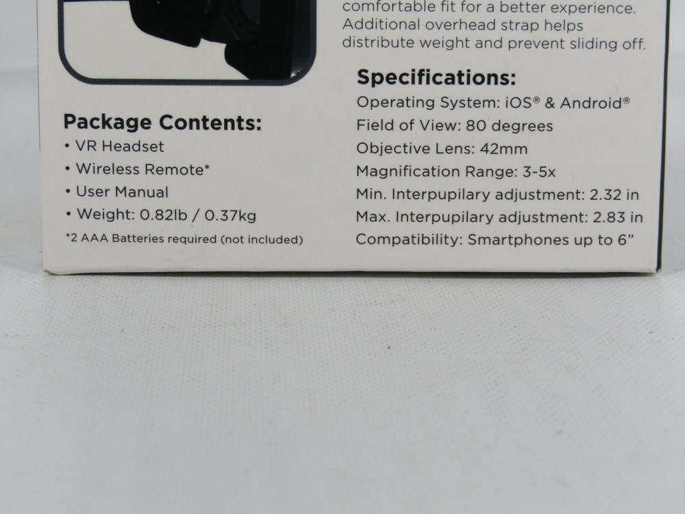 Cynoculars virtual reality headset and remote